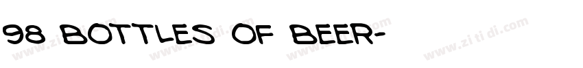 98 Bottles of Beer字体转换